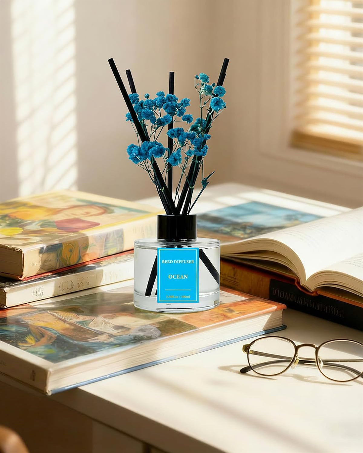 Reed Diffuser Set-Ocean Scent 3.38 fl oz,Scent Long