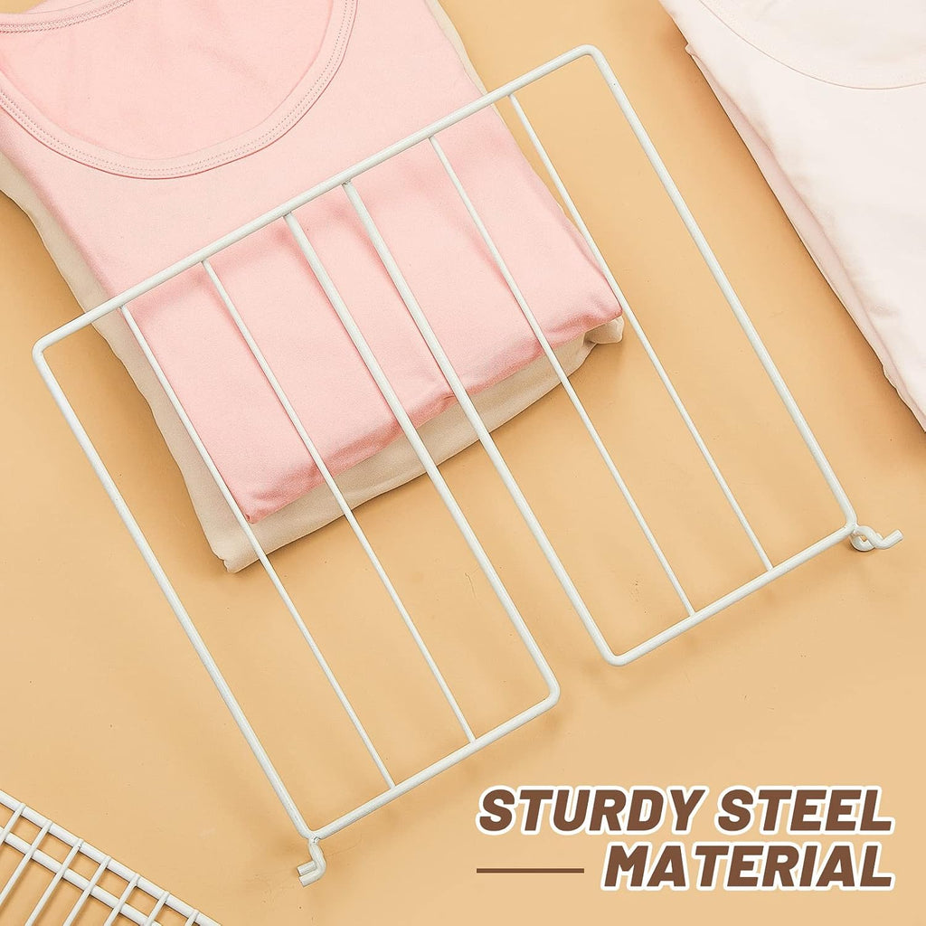 Amylove 12 Pcs Wire Shelf Dividers for Closet Organization, 10.6 x 12 Inch