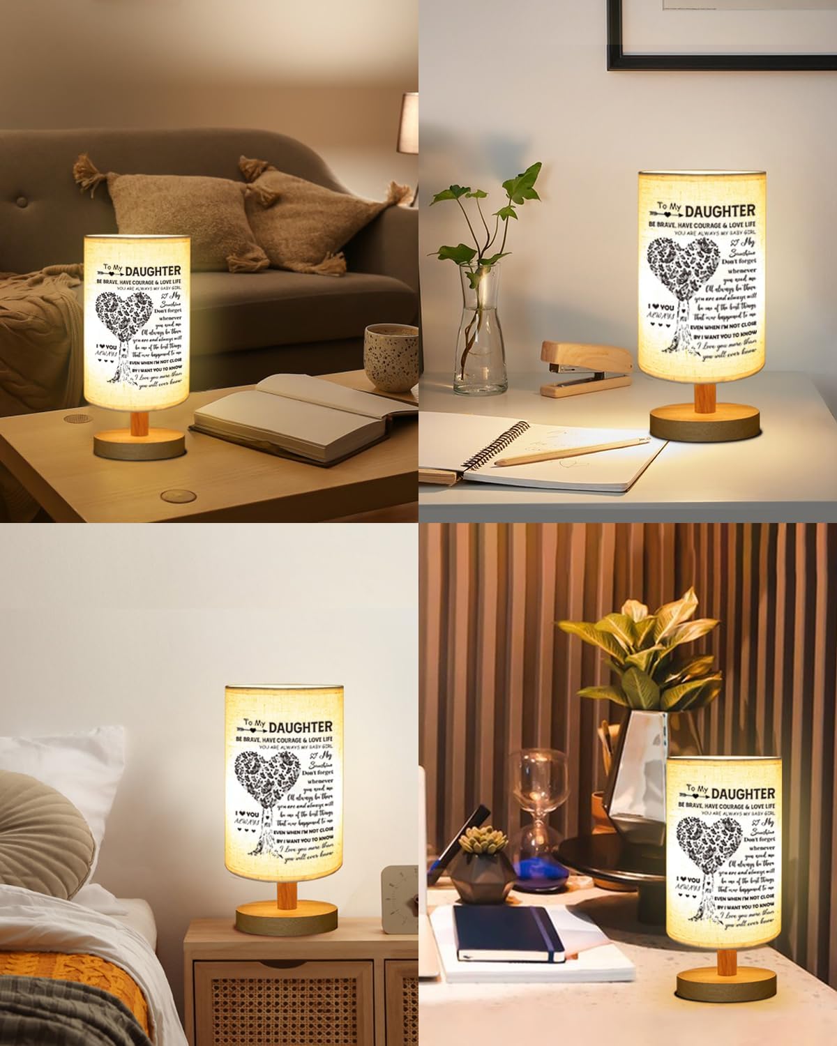 Daughter Gifts from Mom, to Daughter Table Lamp, Daughter Wedding Gifts
