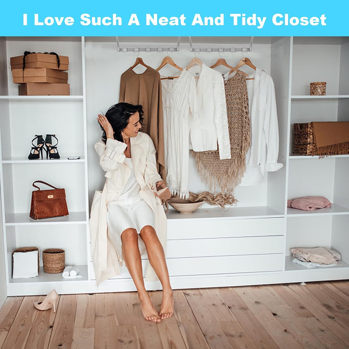 10 Pack Space Saving Hangers, Closet Organizers & Storage for Clothes, Gray