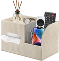 PU Leather Tissue Box Cover with Storage Tray, Cube Facial Tissue Holder