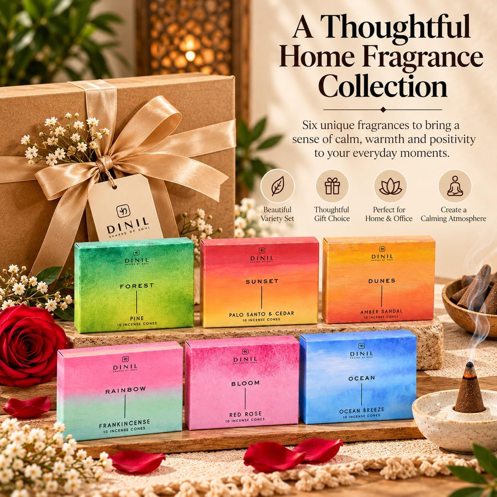 Dinil Enchanted Earth Incense Cones, 60 Count, Earthy Scent