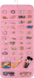Bloss Hanging Jewelry Organizer With Pockets Double-Size For Earring Jewelry Storage