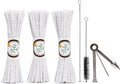 Pipe Cleaners Tool Set | 132 Hard Bristle Pipe Cleaners Bulk, 2 Nylon Bristle Brush, Tamper Tool | Nylon Bristles for Extra Scrub | Absorbent Cotton | Pipe Cleaners for Cleaning | Chenille Stems