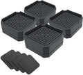 4 Pack Bed Risers Heavy Duty, Adjustable Furniture Risers for Bed Couch Sofa Desk Chair Blocks, Lift Height 1.5", 3" or 4.3" (Black, One Layers 1.5 Inches)