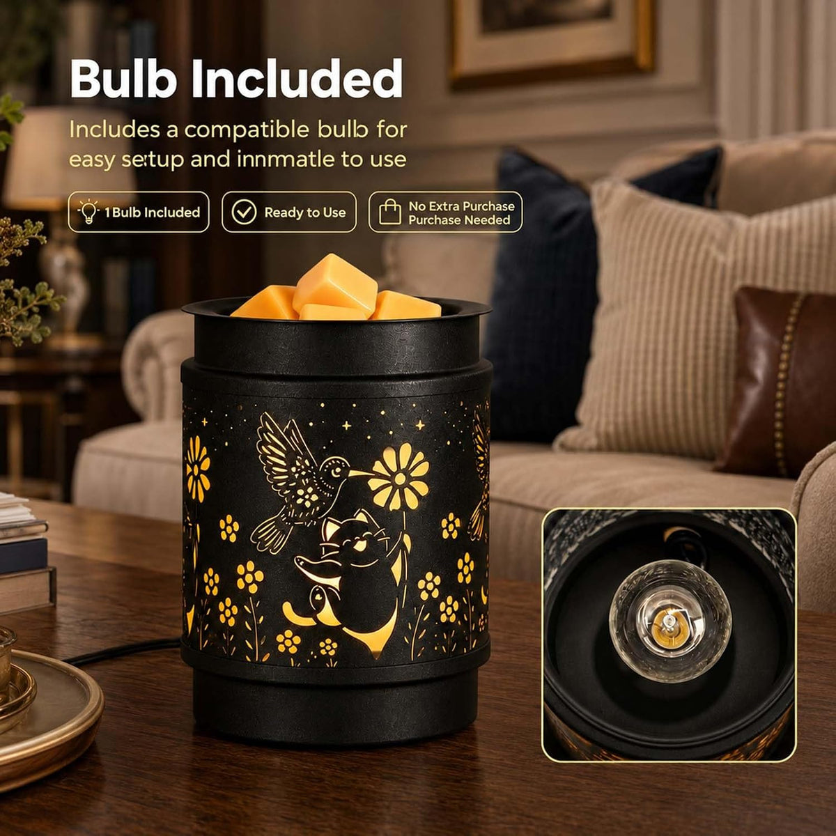 mocosa Metal Wax Melt Warmer Electric Candle Fragrance Burner