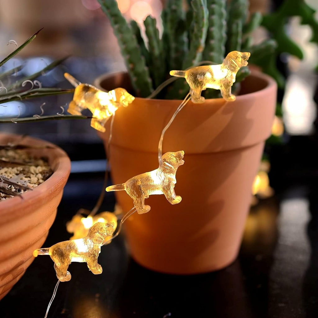 Cute Decorative Lights Fairy String Lights Labrador Gifts for Women Novelty Puppy Lights 20LEDs 8ft USB Plug in or Battery Operated for Bedroom Birthday Room Xmas Thanksgiving Decor