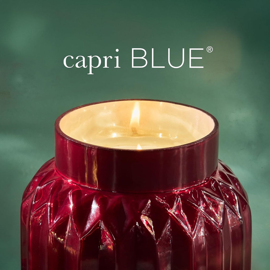 Capri Blue Sugared Spice Scented Candles for Home | Ruby Red, 8 oz