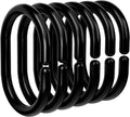 24 Pack Plastic Shower Curtain Hooks, Goowin C Shaped Black Shower Curtain Rings Rust Proof, Anti-Drop Shower Curtain Hangers Shower Hooks for Shower Curtain, Bathroom Shower Rings for Curtain, Black