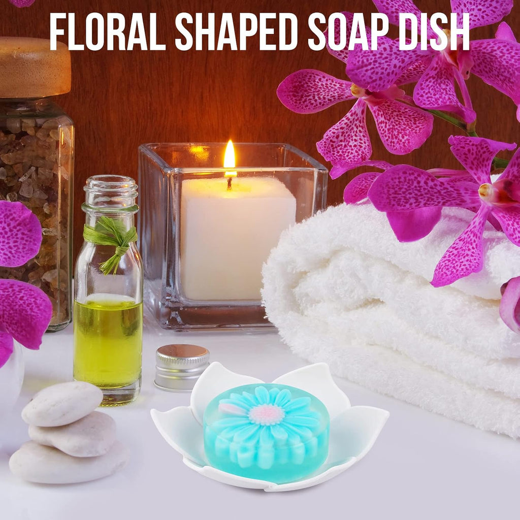 2 Pack Shower Steamer Tray, Silicone Soap Dish