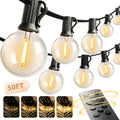 addlon Outdoor String Lights 50FT G40 with Remote 27 LED Shatterproof Bulbs