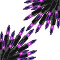 2 Pack Purple Halloween Mini Lights, 10 Feet 50 Count Mini String Lights