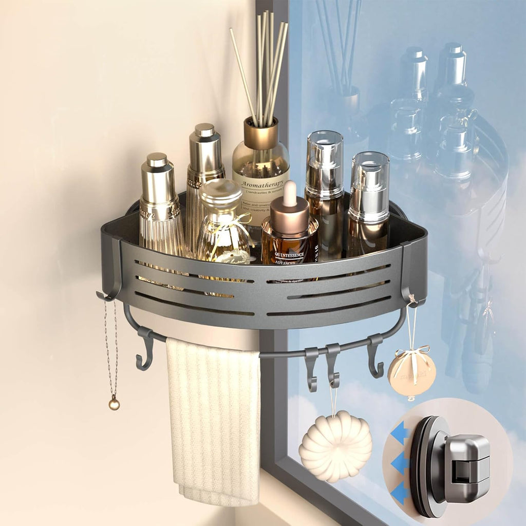 Onemake Corner Shower Caddy with Suction Cups, 1-Pack Shelf for Bathroom