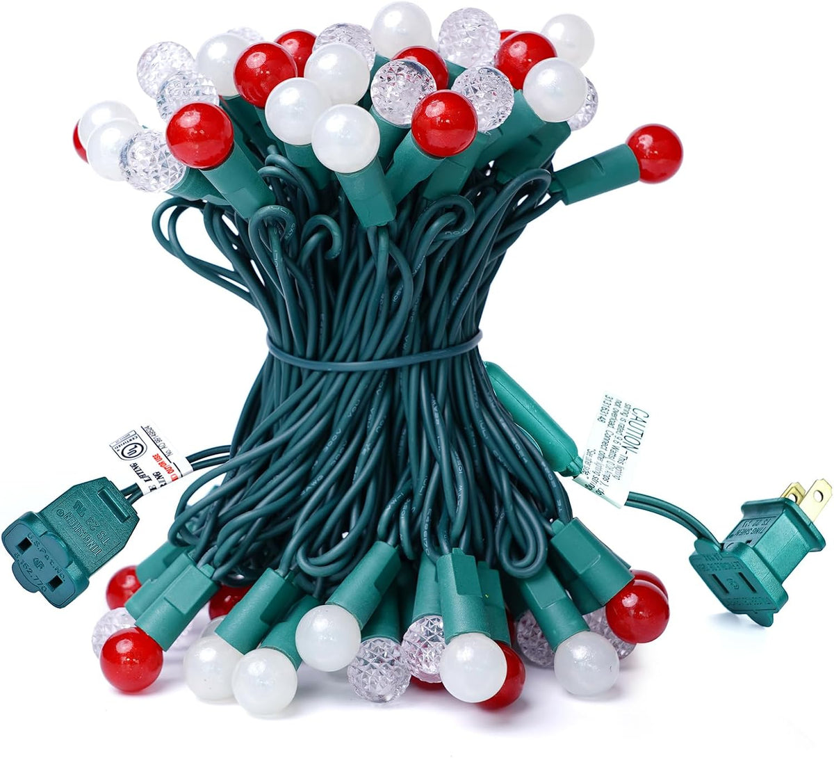BOHON Christmas Lights 24FT 70 LED G15 Multi Color Globe String Lights