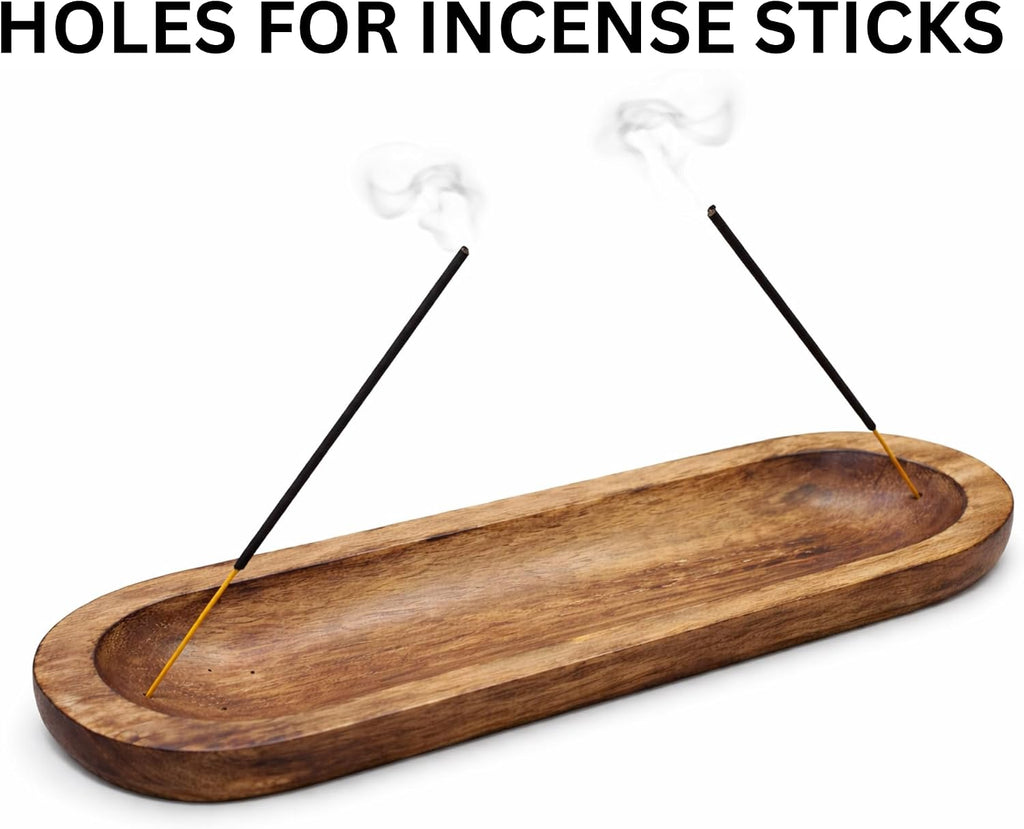 Incense Burner Wooden Ash Catcher