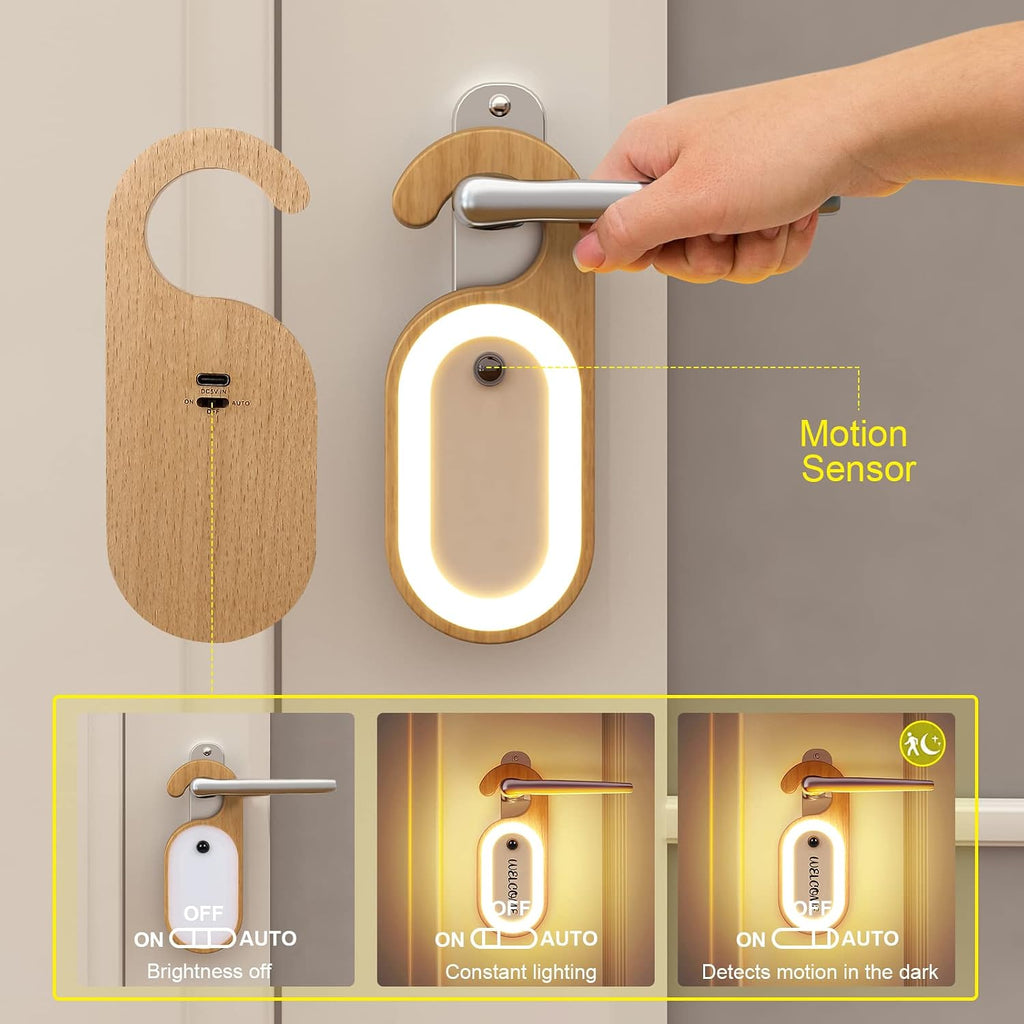 Rechargeable Motion Sensor Night Light Indoor, Wireless Door Light