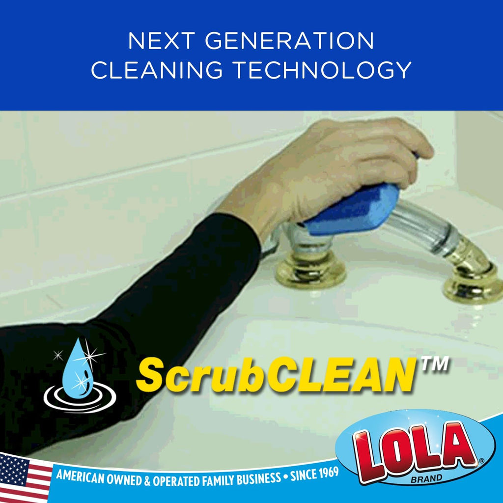 LOLA All Purpose Scrub Sponge, 3 Packs of 2 (6 Units), Made in USA Scrub Sponge- Superior Technology, Non-Scratch, Long Lasting - Dishes, Mugs, Non-Stick Cookware