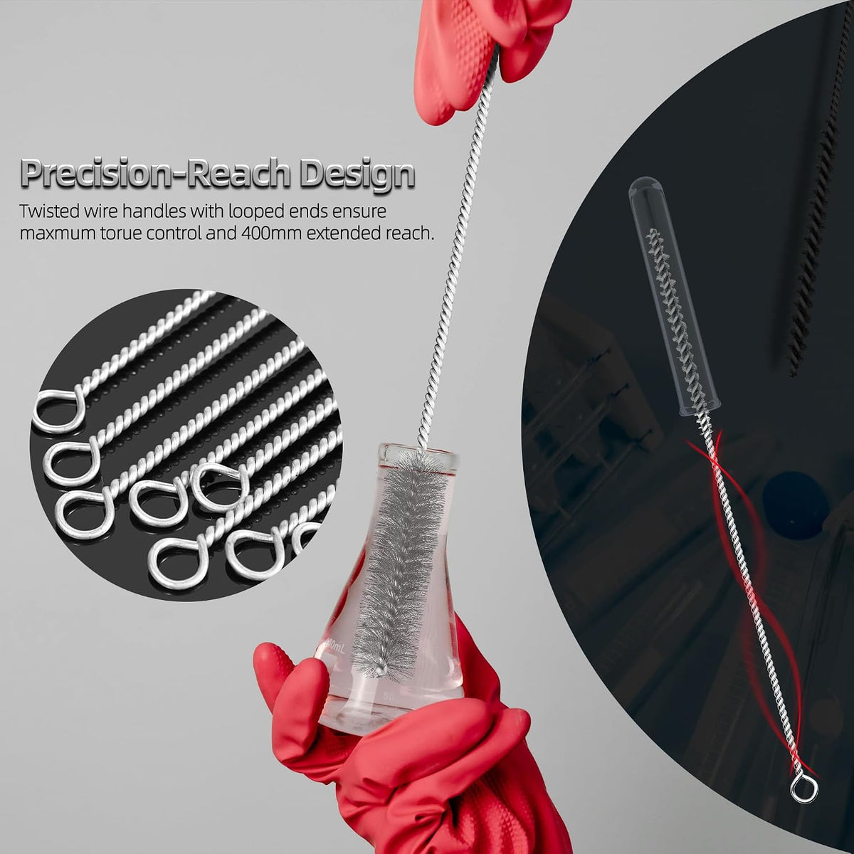 16 Inch Extra Long Pipe Cleaning Brush Set