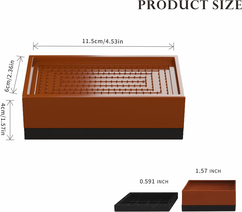 4Pcs Bed Risers Heavy Duty Adjustable 1.57" Furniture Risers Brown