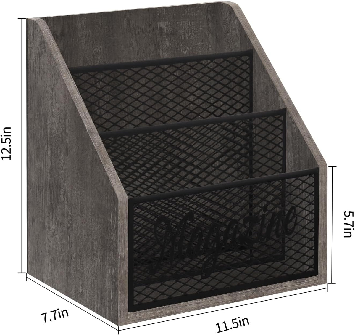 YINMIT 3 Tier Magazine Rack, Stepped Magazine Holder Floor for Home Storage
