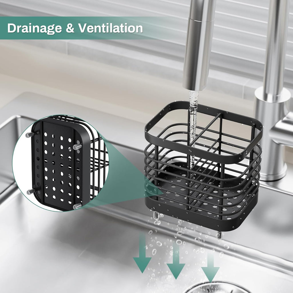 Stainless Steel Electric Toothbrush Holder for Bathroom Wall & Countertop