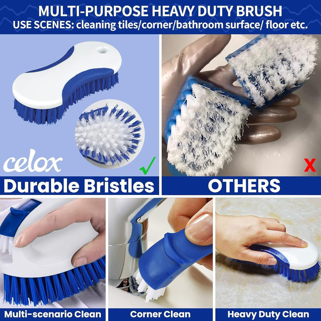 CELOX 6-Pack Hand Scrub Brushes for Cleaning