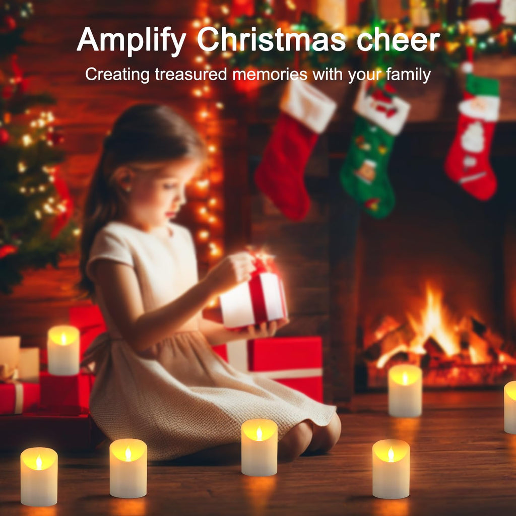 3"x4" Flickering Flameless Candles, Realistic LED Candles, Battery Operated Candles with Remote and Timers, Real Wax Electric Fake Pillar Candles for Festival Wedding Home Party Decor-2Pack