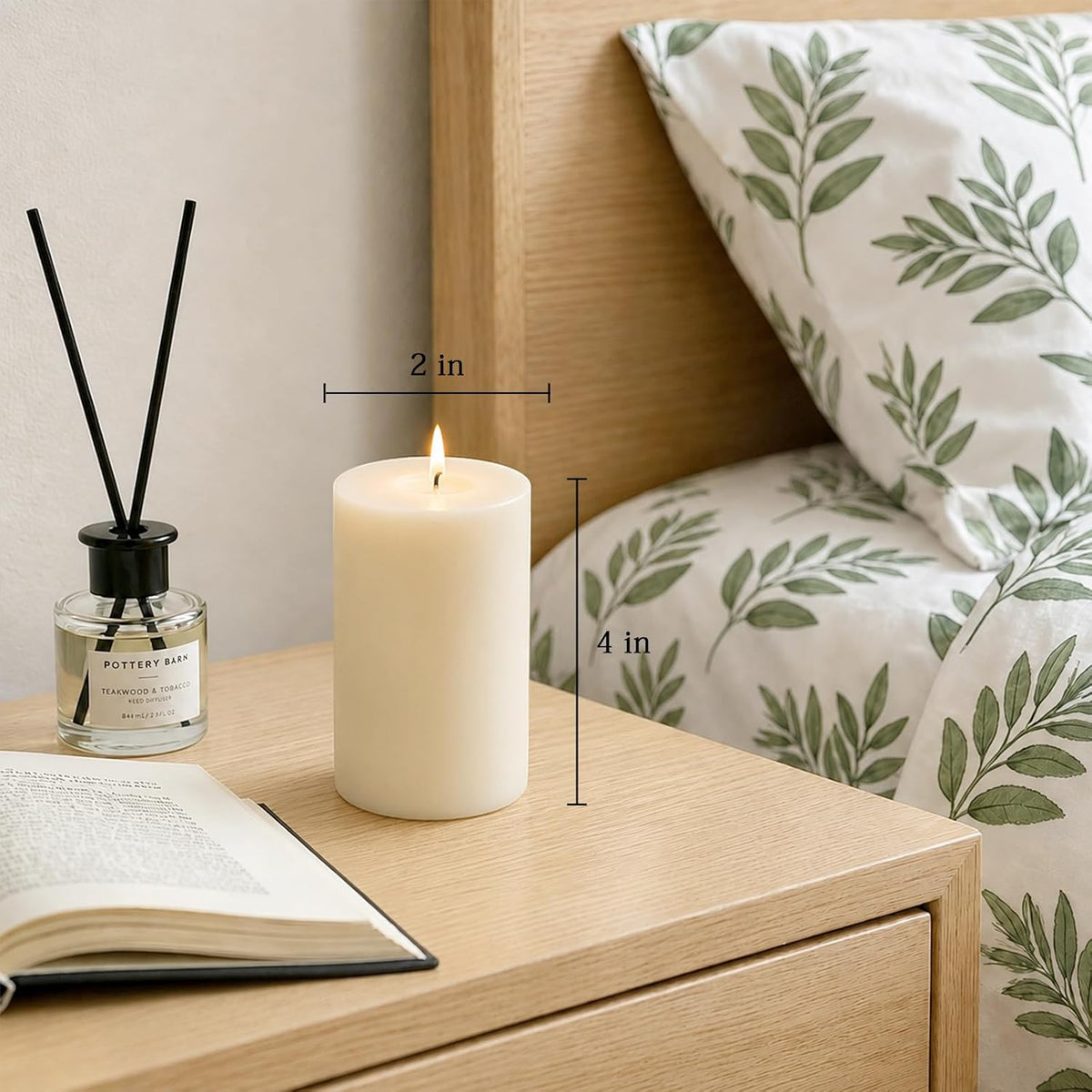 Sage Candles for Cleansing, 6 Pack 2 * 4 Inches White Pillar Candles for Home, Long Burn Soy Candle, Candle Gift Set for Women