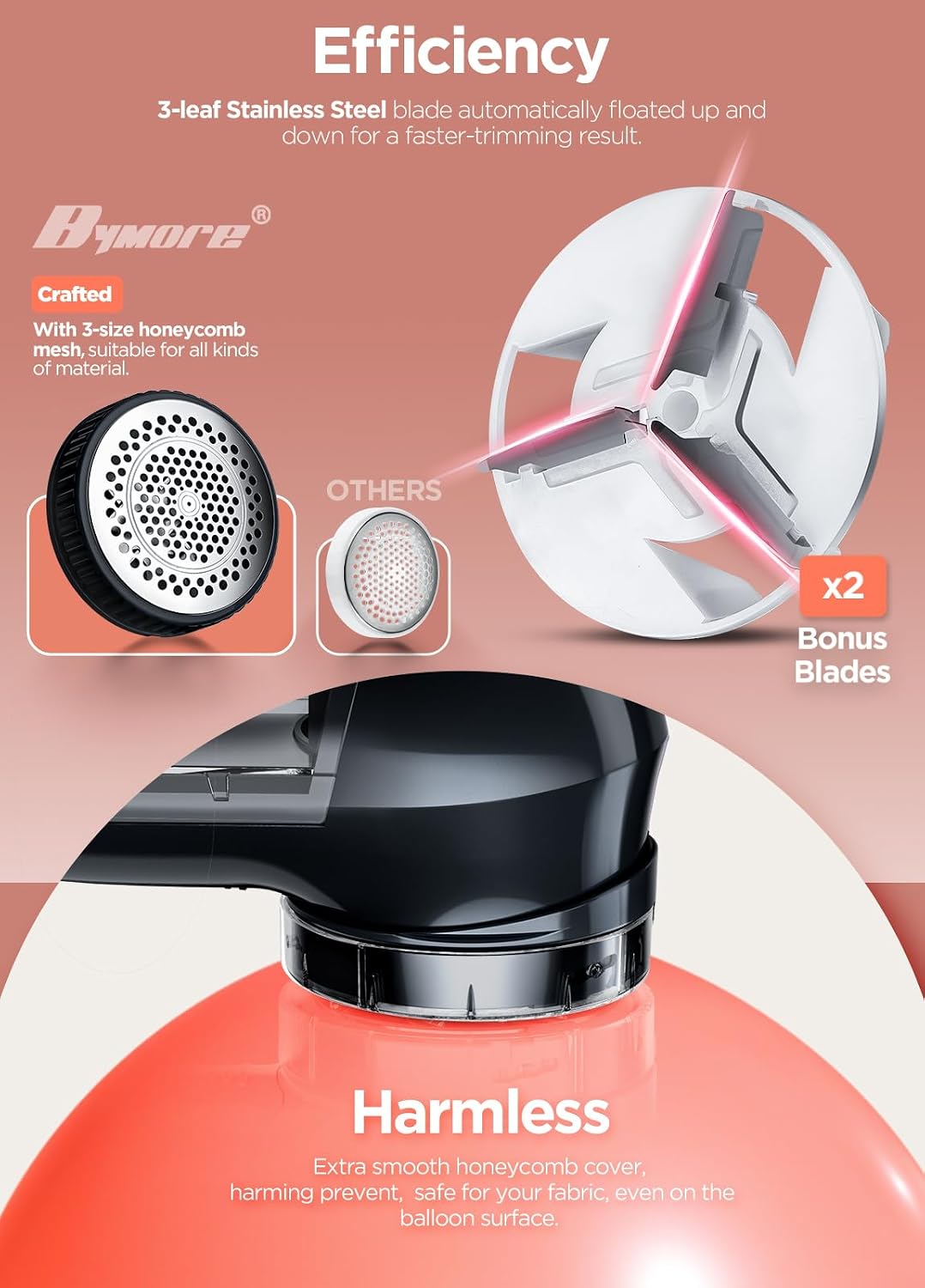 Bymore Fabric Shaver, Lint Shaver, Sweater Shaver for Clothes, Space Black