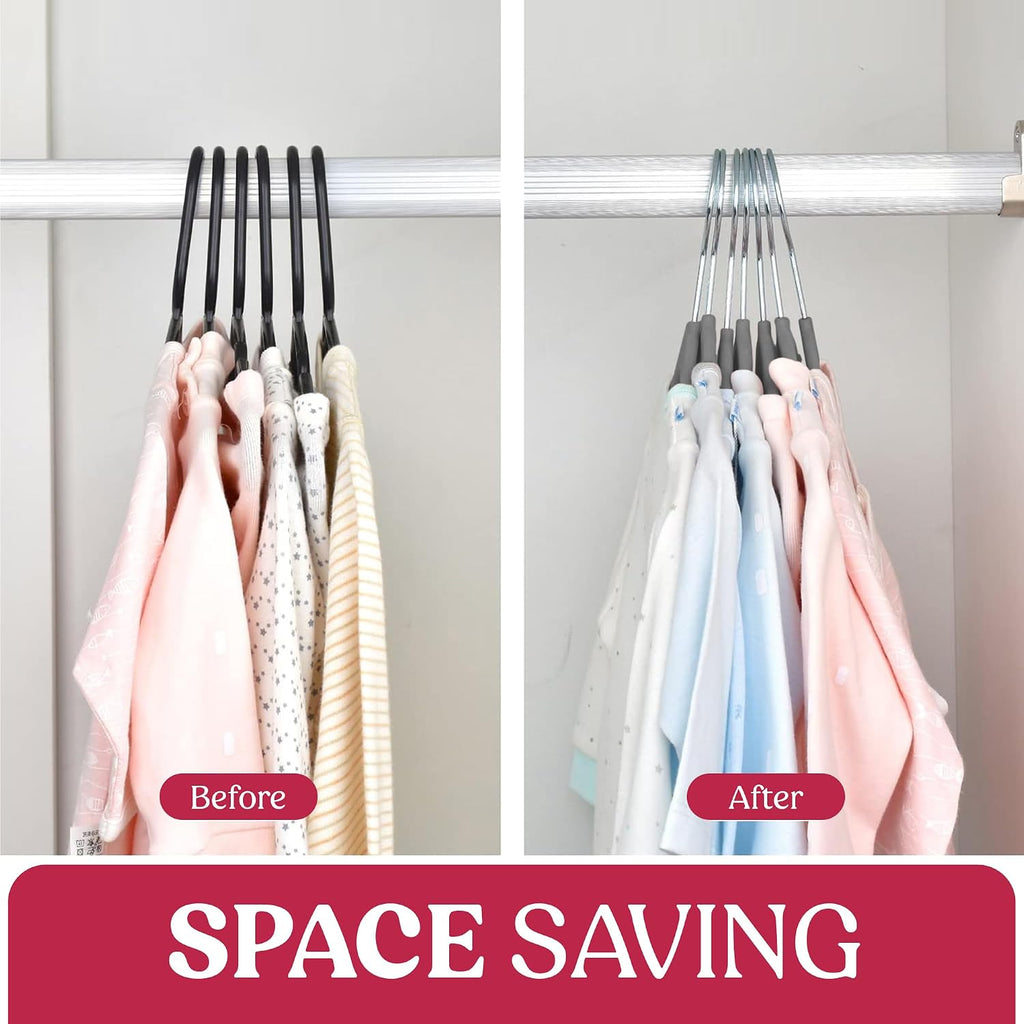 LDC Grey Velvet Hangers 30 Pack - Premium Non-Slip Clothes Felt Hanger