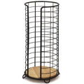 BROOKSTONE, Stylish Toilet Paper Holder with Bamboo Base, Freestanding Bathroom Tissue Organizer, Minimalistic Storage Solution, Modern Trending Design [Holds Large Rolls], Black…