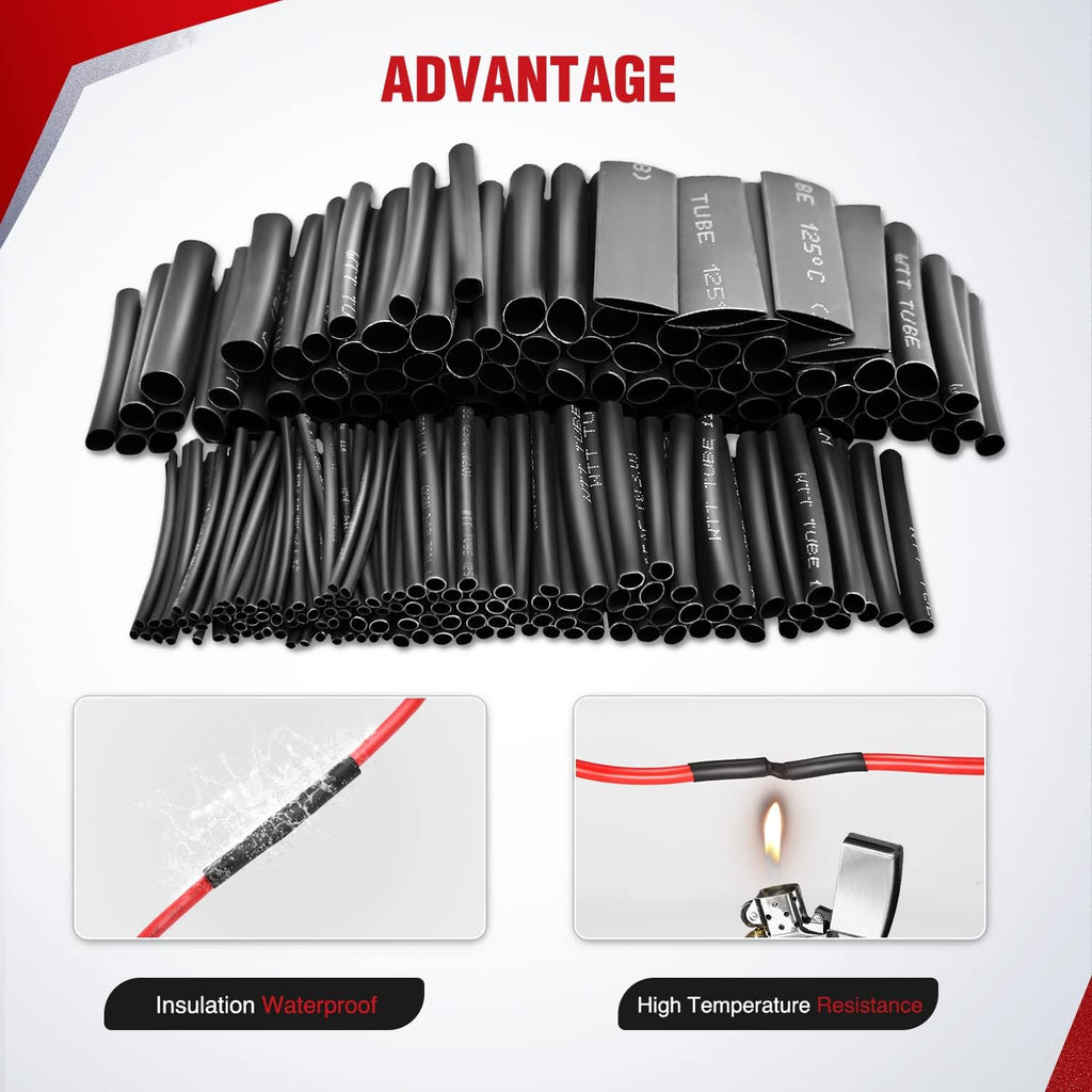 Nilight 650pcs Heat Shrink Tubing Kit-3:1 Ratio Electrical Wire Cable Sleeve Wrap Tube Assortment Flame Retardant Waterproof Insulation Protection