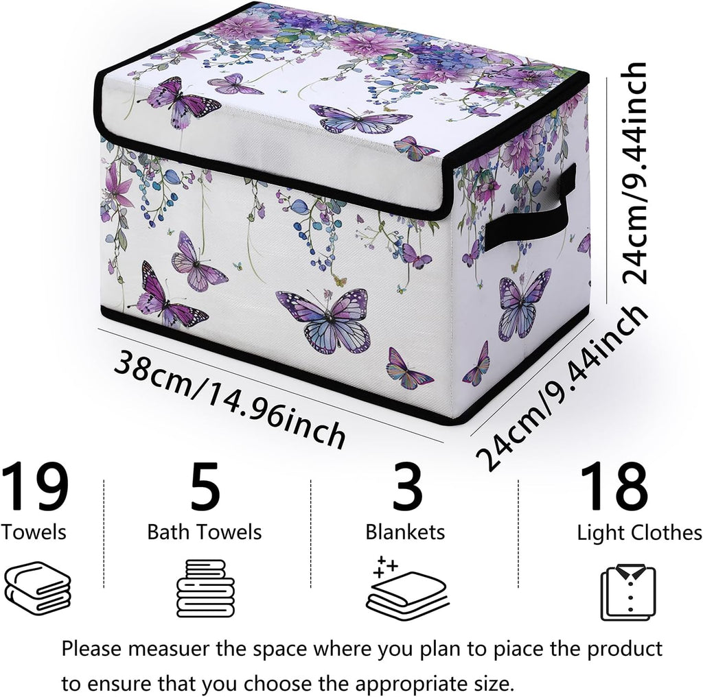 Fabric Storage Bins with Lids,Under Bed Storage Containers 3Pack