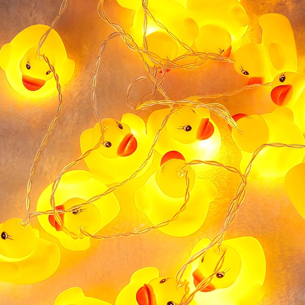 AceList 20 LED Children's Room LED String Lights for Holiday Wall Window Tree Decorative Party Yard Garden Kids Bedroom Living Dorm Uses Squeeze Sound Squeaky - Duck