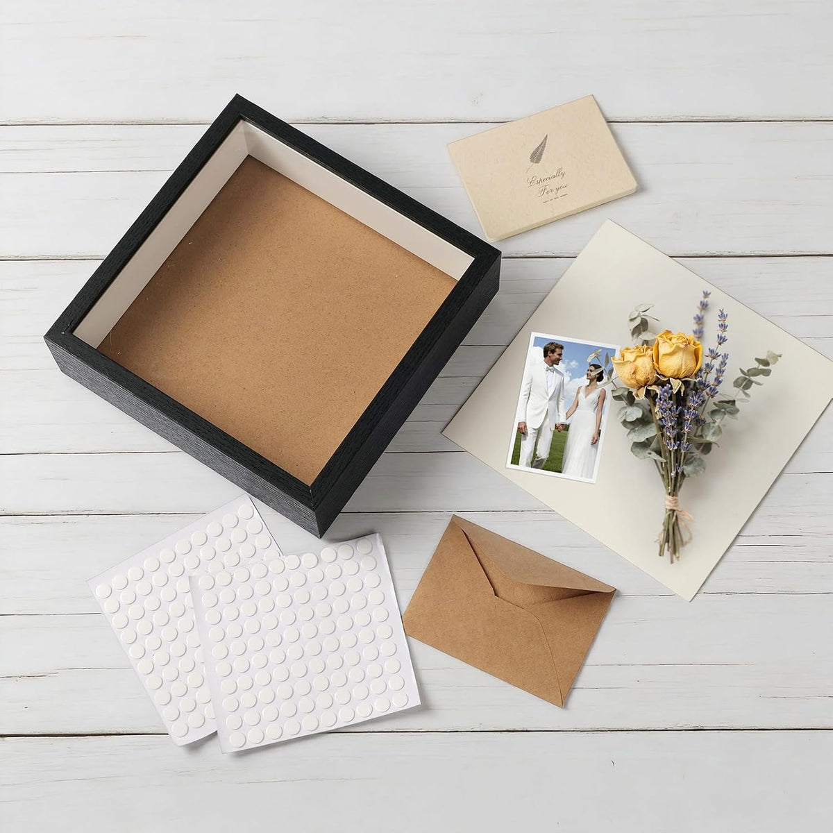 4 Pcs 8x10 Shadow Box Frame-1.96" Deep Keepsake Box 3D Picture Frame/Black