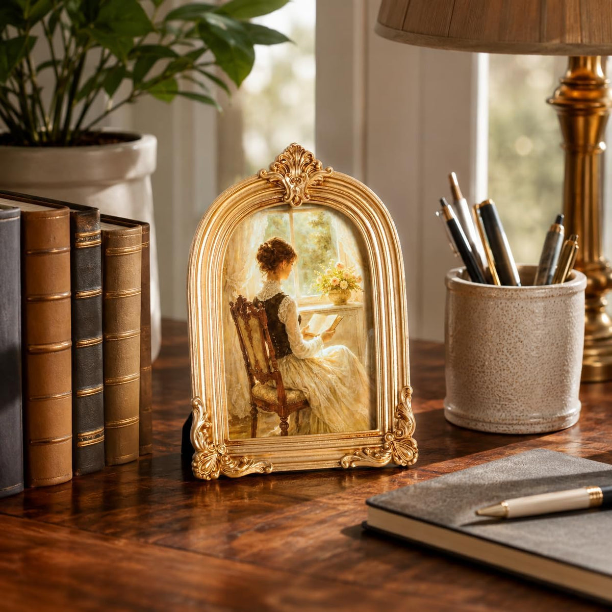 Vintage Picture Frame, Gold Photo Frame Arched, Gold, 4x6 Inch