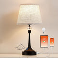 Touch Table Lamp with USB C+A Ports-Black 19.7'' 1pcs