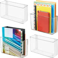 iDesign Adhesive Organizer Bin, Set of 4, Clear