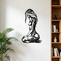 Xedatric Abstract Metal Wall Art for Home.Black.25.2 * 14.8 inches.