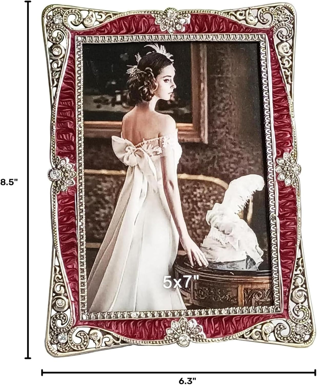 5x7 Vintage Metal Picture Frame, Retro Decoration,