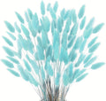 Blue Bunny Tails Dried Grass 120Pcs 17" for Boho Wedding Vase Decor