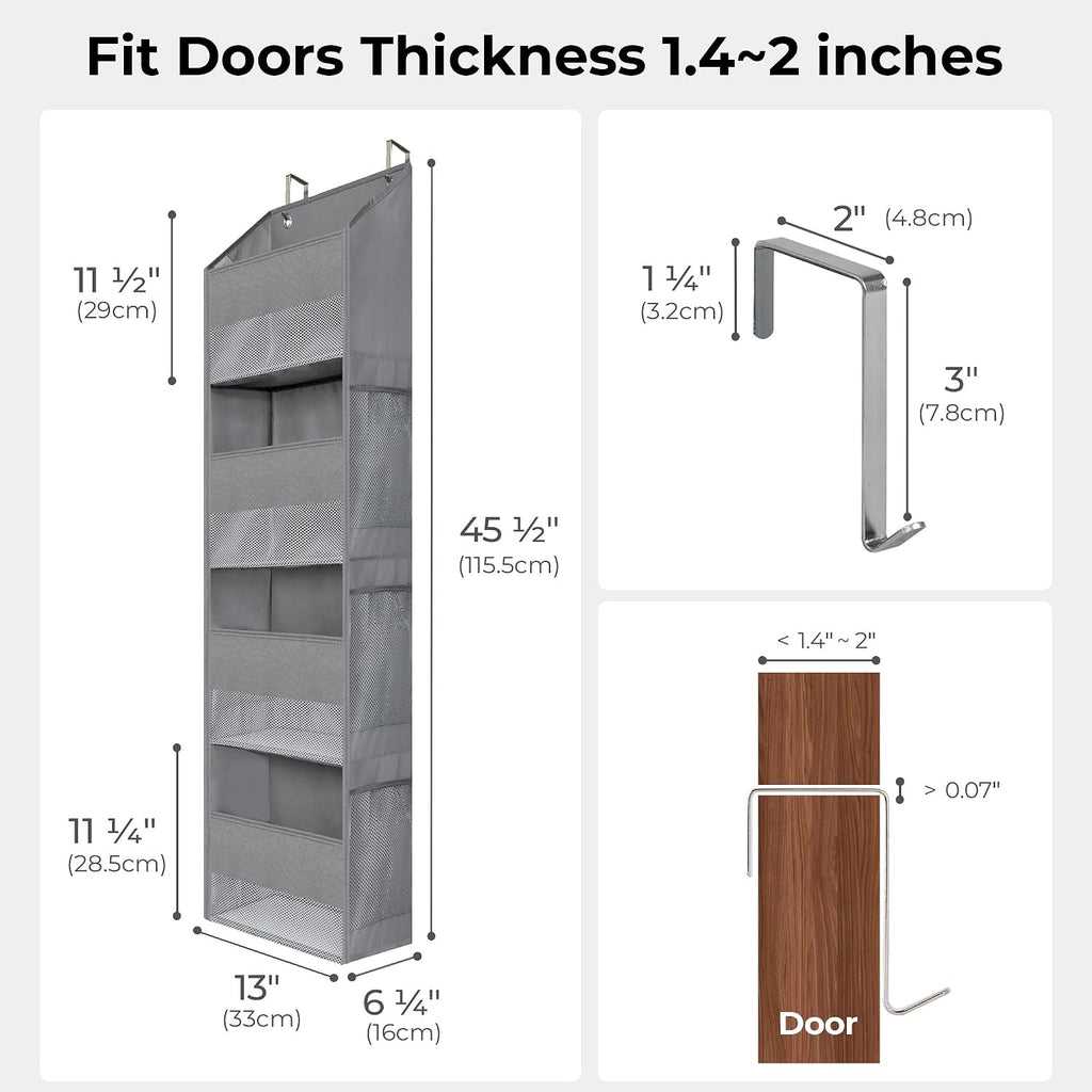 GRANNY SAYS Over the Door Organizer, 4-Shelf Behind the Door Storage