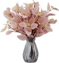 Blush Artificial Eucalyptus Stems, 12Pcs 20" Branches with Beige Berries