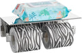 Angle Simple Double Toilet Paper Holder with Shelf, Polished Chrome