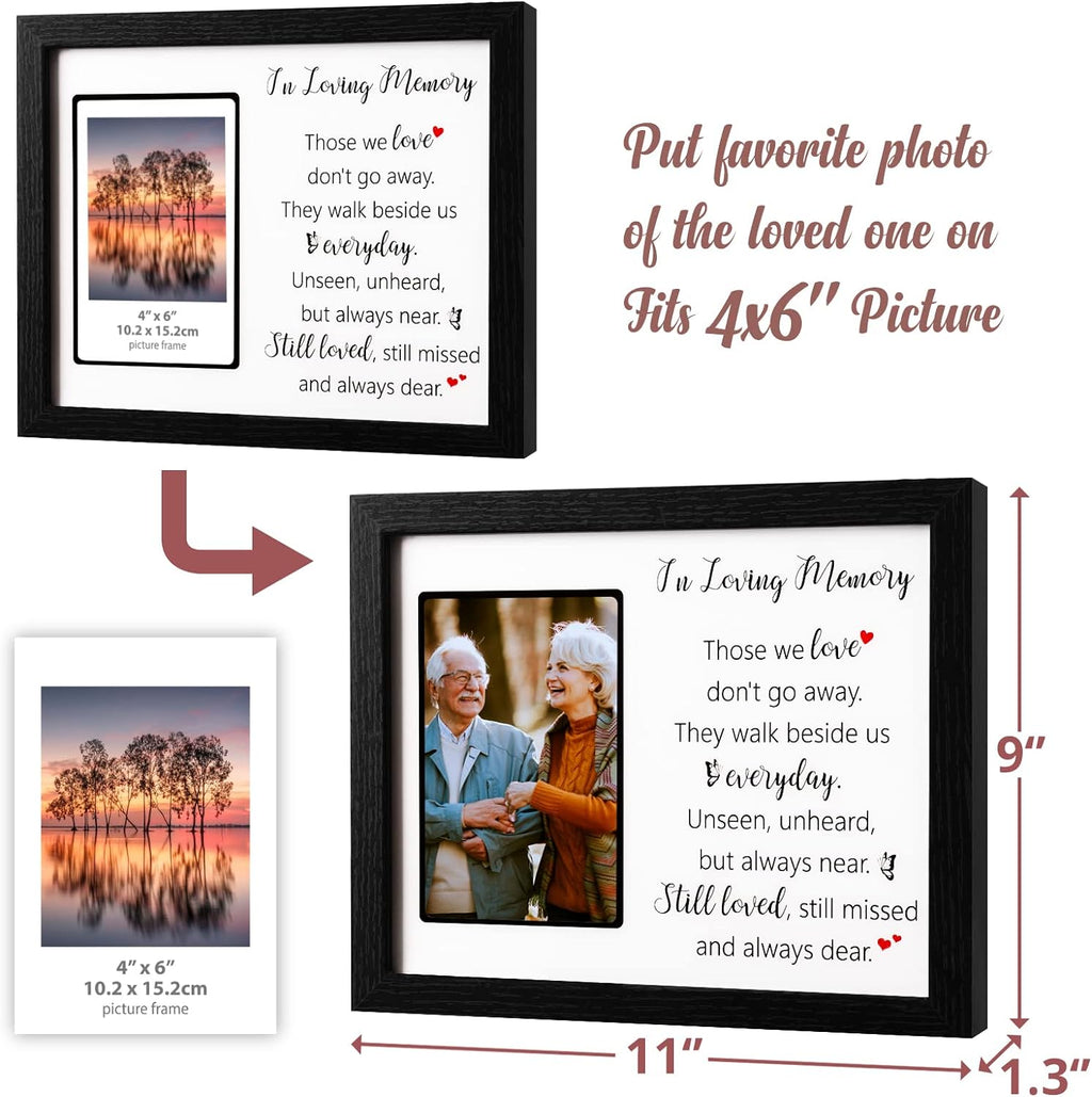 Memorial Gifts LED Shadow Box 4x6 Picture Frame Sympathy Condolences Grief