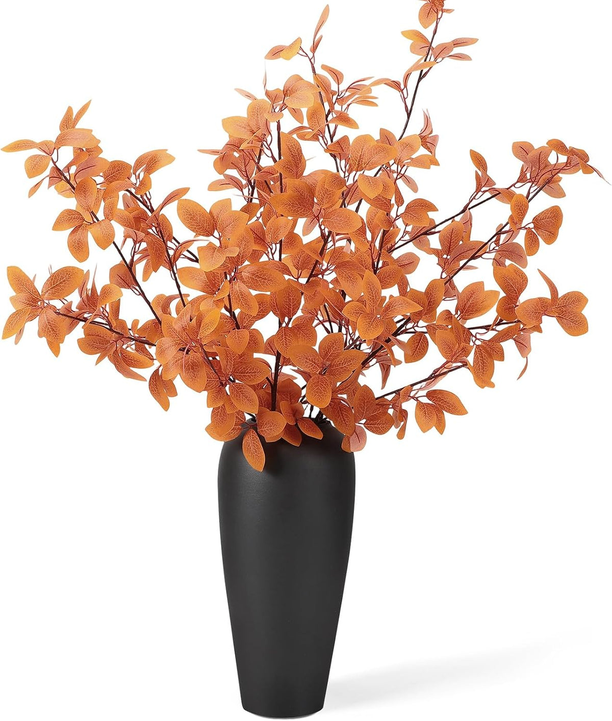 Janinka 5 Pcs Faux Fall Eucalyptus Stems for Vases Farmhouse, Brown