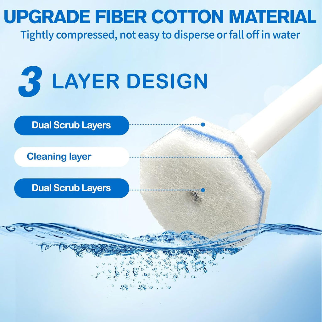Disposable Toilet Brush & Holder Set, 40 Toilet Cleaner Refills for Clorox