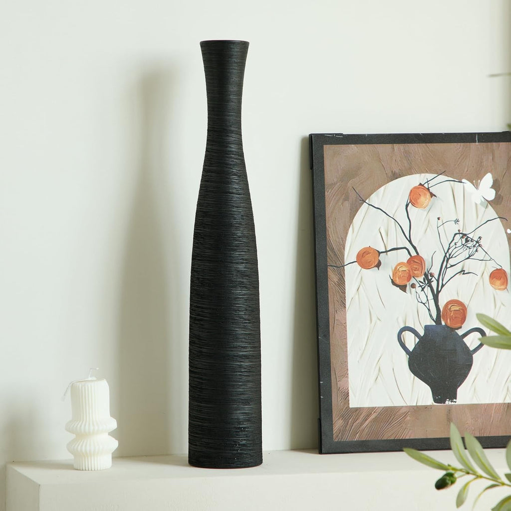 Ceramic Flower Vase, 19.7" Tall Floor Vase Modern Rustic Farmhouse Decor