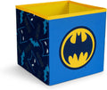 Ukonic DC Comics Batman Logo 11-Inch Storage Bin Cube Organizer | Fabric Basket Container, Cubby Cube Closet Organizer | Comic Book Superhero Toys, Gifts And Collectibles