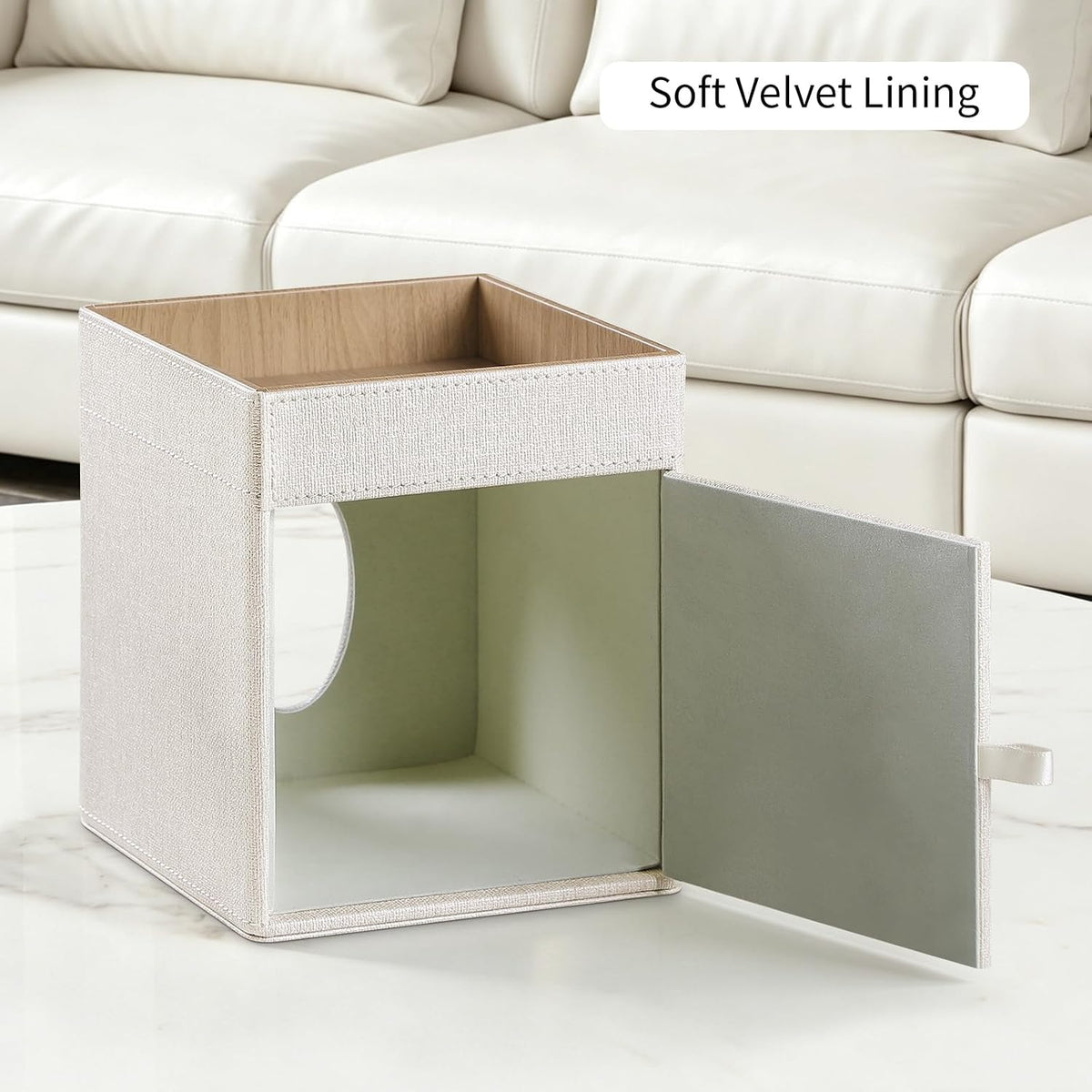 PU Leather Tissue Box Cover Square Tissue Box Holder Tissue Holde